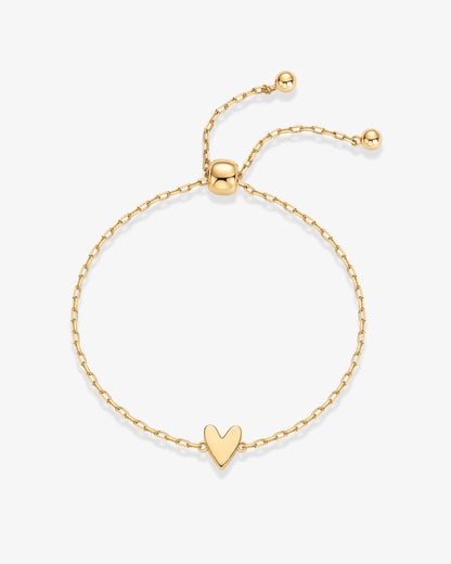 Heart Duo Charm Solitaire Bracelet